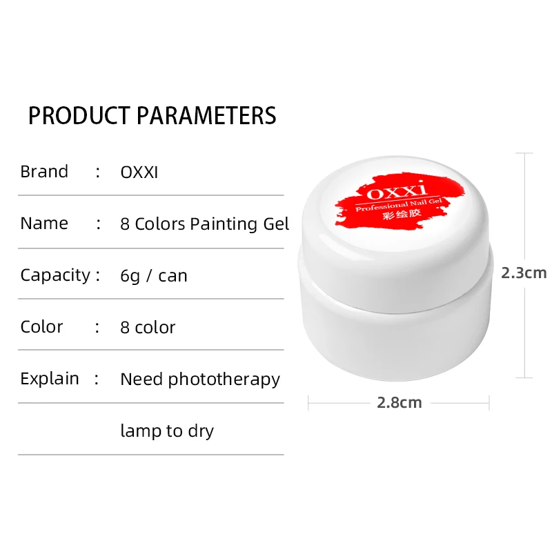 oxxi Custom Design Liner Party Painting Acrylic Nail Gel Polish Organic Polly Builder Salon Manicure Collection UV Gel x Nails