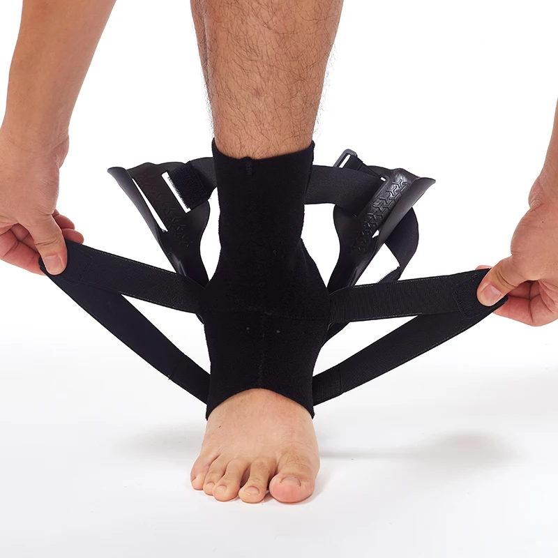 Custom Medical Plantar Fasciitis Compression Black Ankle Support Breathable Ankle Brace Wrap for Sports