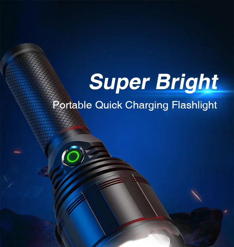 Customizable Small flashlight  2100LM 20w 3v 4200mAh  waterproof IPX5  rechargeable cycle Flashlight