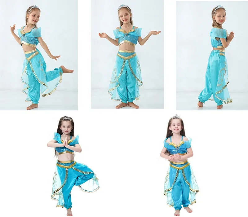 Платье принцессы жасмина на Хэллоуин, новое детское платье, костюм жасмина, платье жасмина для девочек