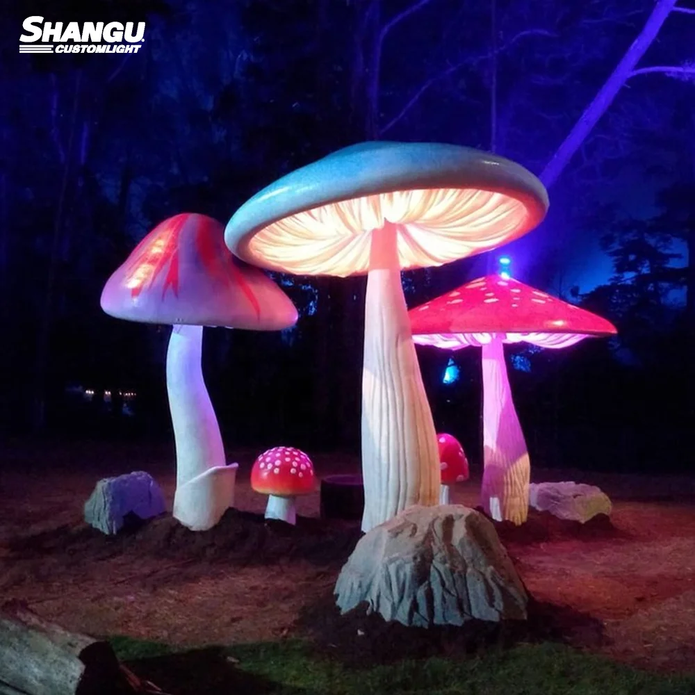 IP65 RGB 12V Mushroom Shape Landscape Lights Festival Decorative Lights Holiday Decoration Lights