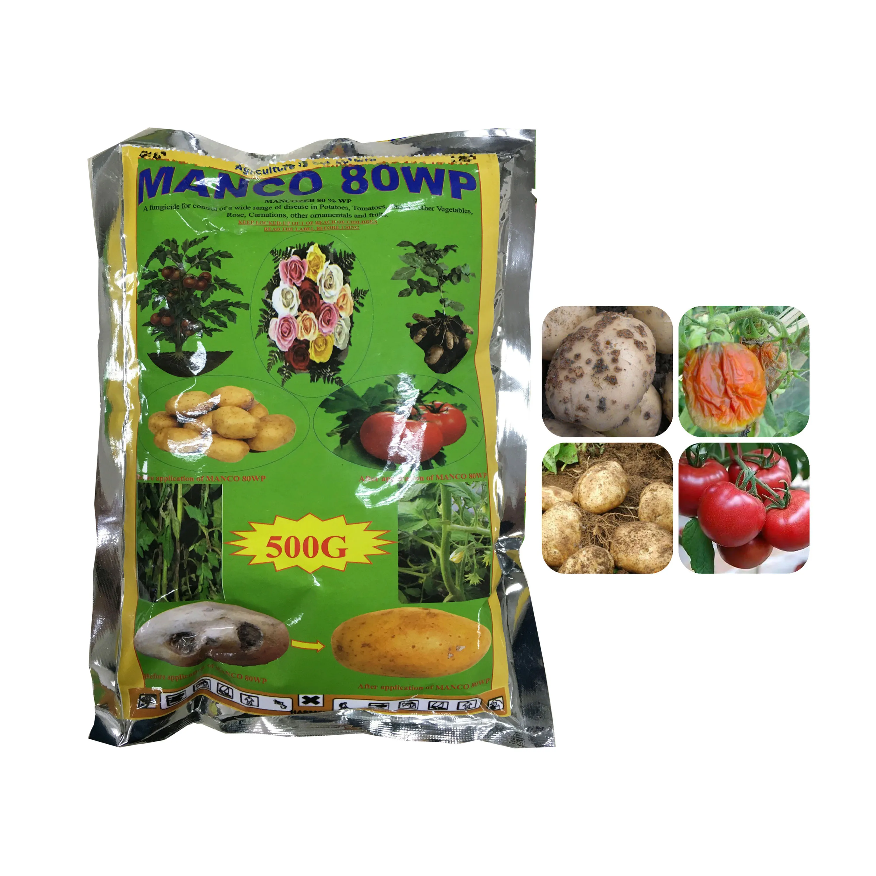 Заводская цена, высокоэффективный фунгицид Mancozeb 80% WP 80% WP, порошок для лечения ранней порции томата