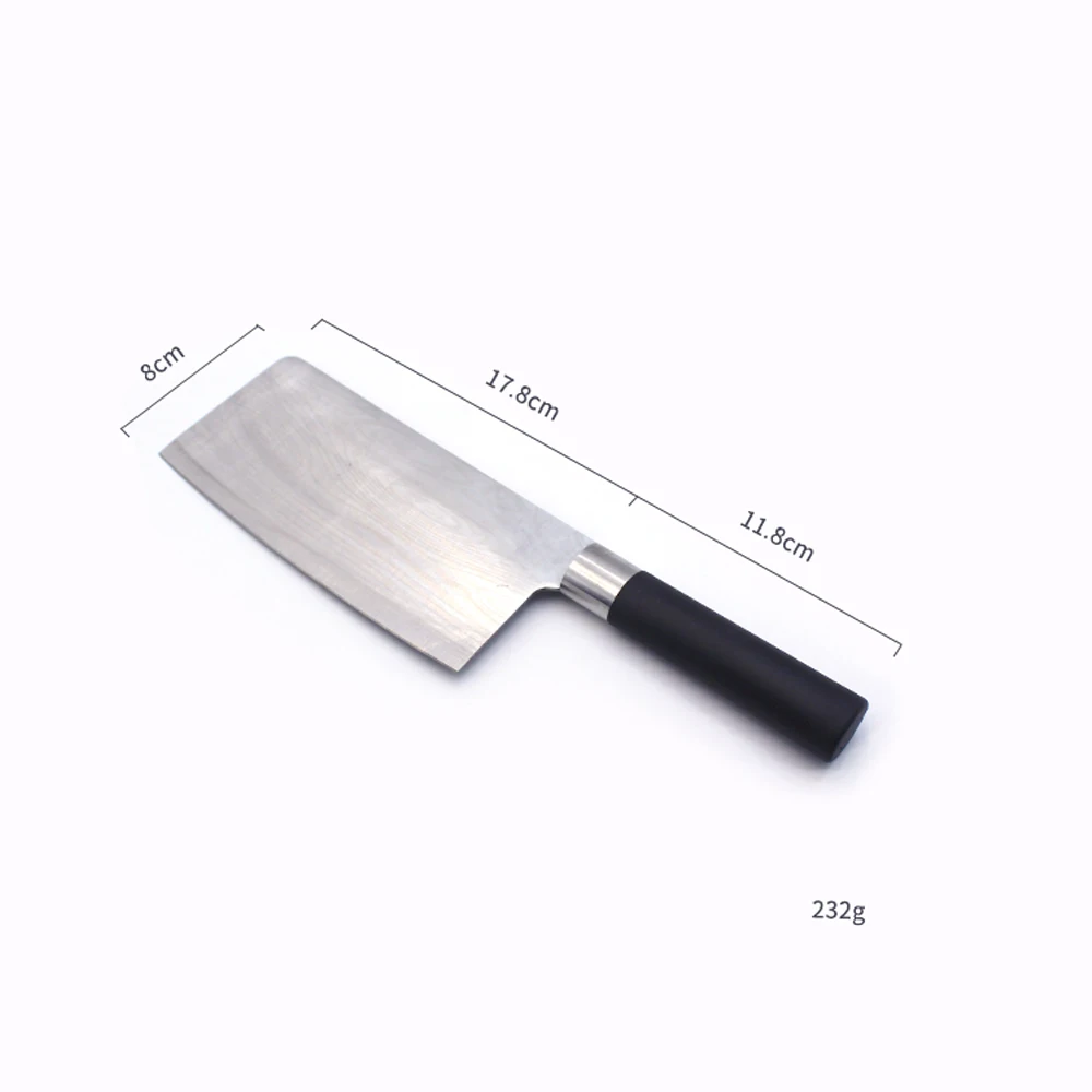 Pattern Stainless Steel  Chopper Chef Meat Cleaver Kitchen Chinese Butcher Knife With PP Handle