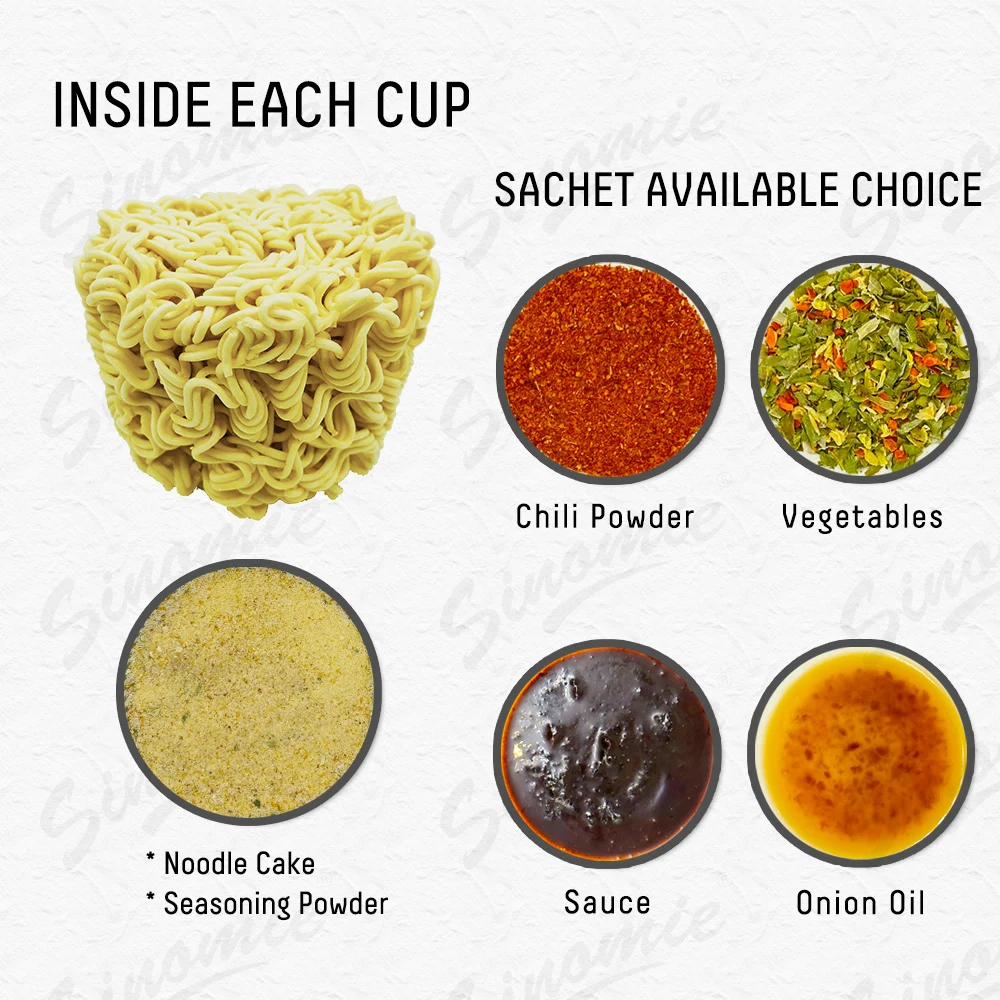 [SINOMIE] Wholesale 65g Low Price Cup Ramen Noodles Soup Chinese Cup Instant Noodles