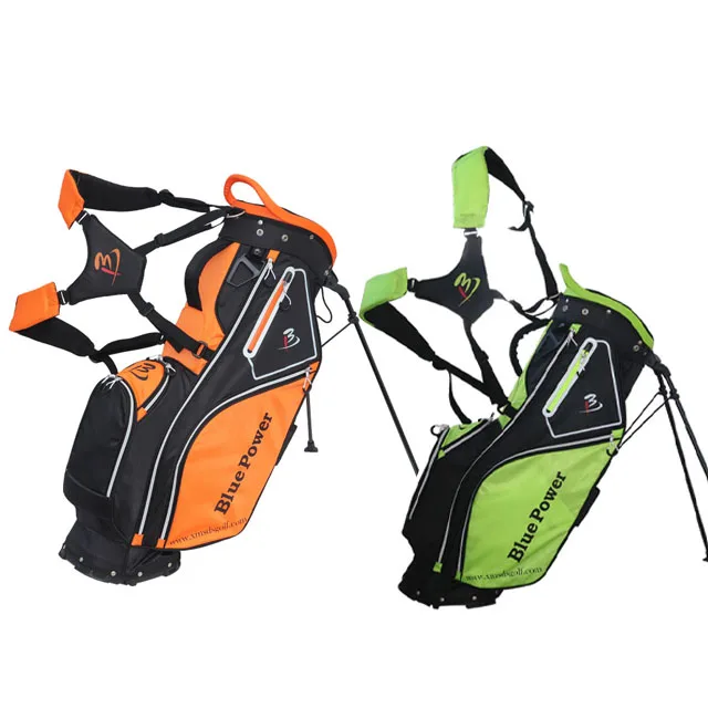 Fasion new style hotsale Blue green pink grey Orange nylon cooler golf bags with stand,golf bag stand