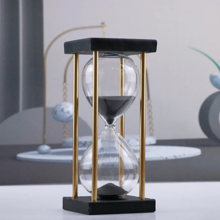 Souvenir products home decor vintage table clock colorful sand hourglass 25 min hourglass sand timer