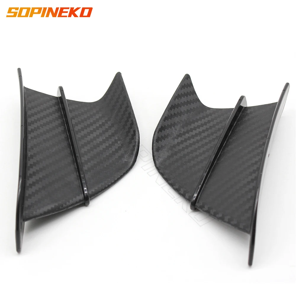 Wholesale ABS Universal Carbon Fixed Fairing Side Wing Fixed Spoiler Aerodynamic Winglet Wing for Ducati Kawasaki Yamaha Honda