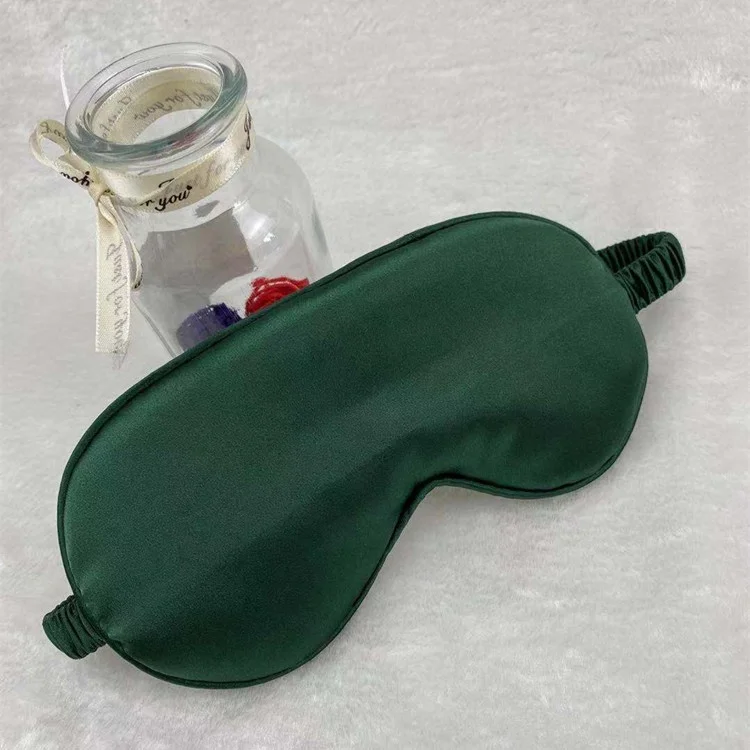 
Customized Luxury Two Side Satin Silk Sleeping Facial Eyeshade Cute With Printing Logo For Home Gift 
