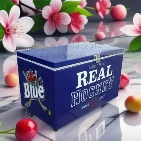 81 Liter Metal Multi-functional Cold and Warm Dual-Purpose Food and Beverage Insulation Box With Handle and Wheels