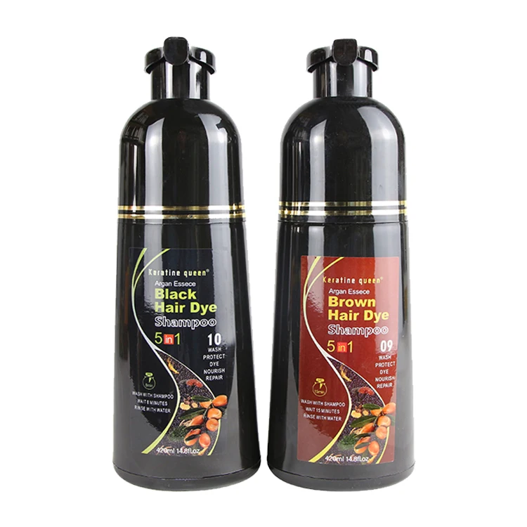 Permanent Hair Dye Color Shampoo Super Black Color Yellow Hair Color Cream