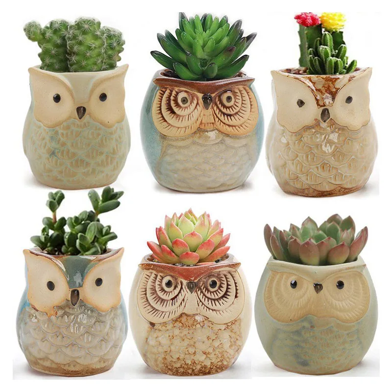 Gift Outdoor Garden Cute Animal Plants Ceramic Pots For Succulent Plants