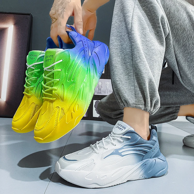 2022 New Arrival walking shoes Summer Couple Breathable Chunky Fashion Sneakers Men Casual Shoes