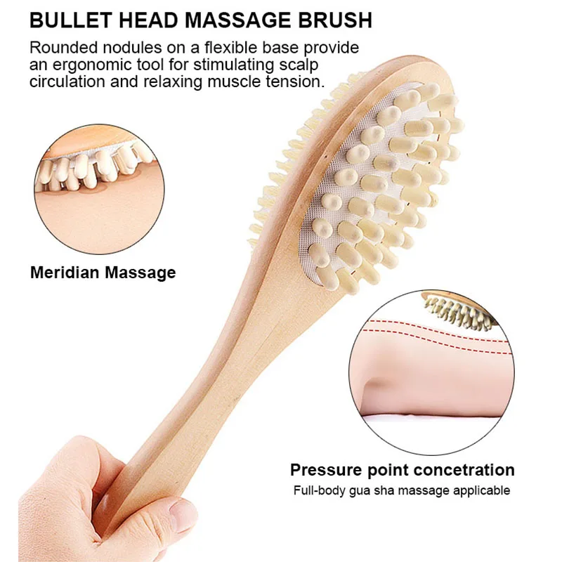 Ergonomically Shower Back Cleaning Scrubber Washing Long Boar Nylon Stiff Bristle Bath Exfoliating Massager Body Brushes For Men