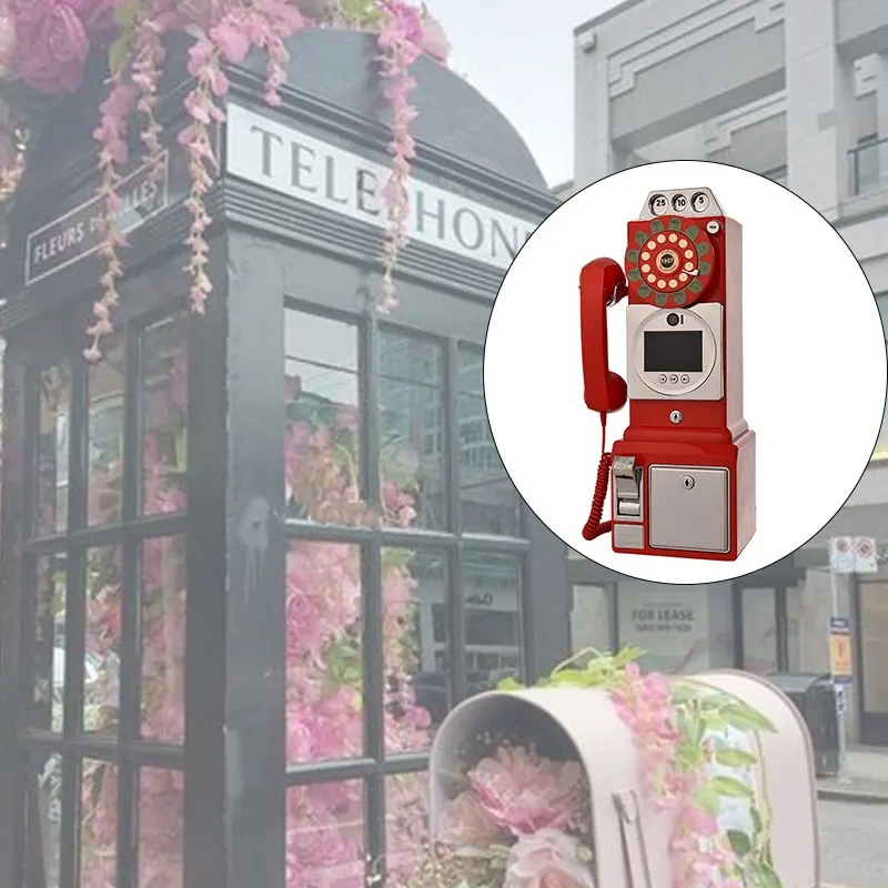 YN Wholesale Recording audio guestbook phone Rotary antique phone White bronze audio guestbook party phone