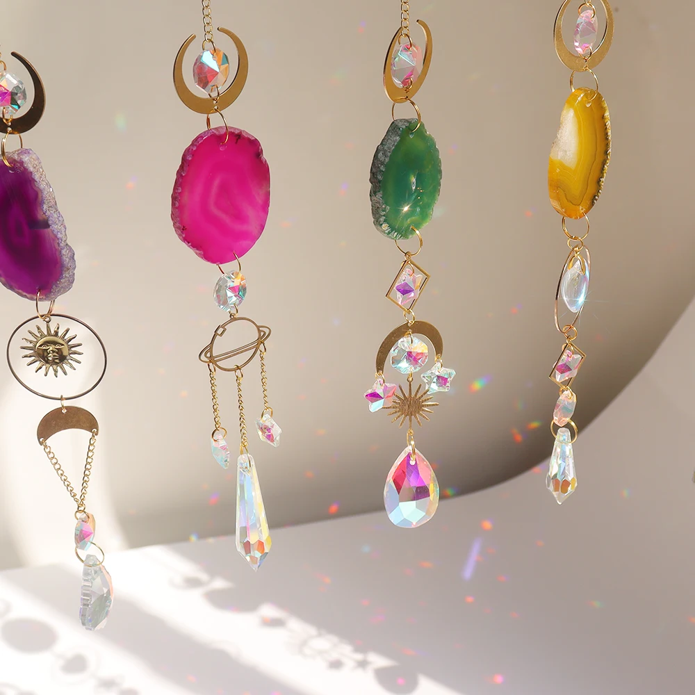 Hot Sale Home Decor Crystal Wind Chime Crystal Suncatcher Wind Hanging Room Garden Decoration