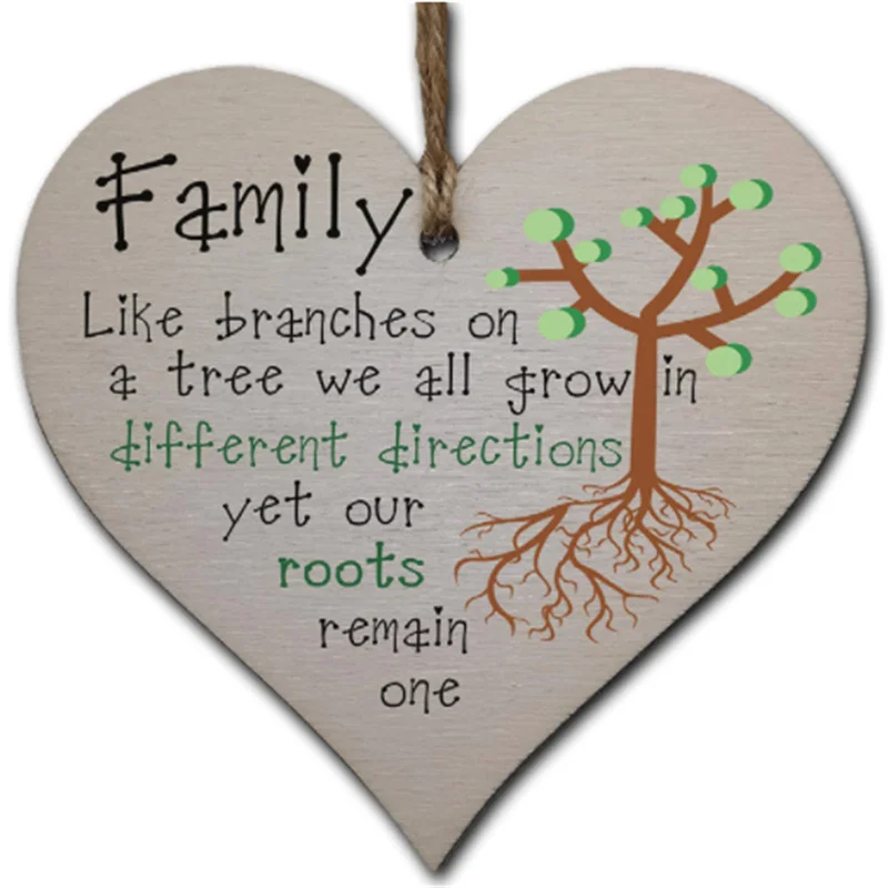 Customized Modern Heart shaped wood sign heart shaped wooden wall hanging for home farmhouse living room