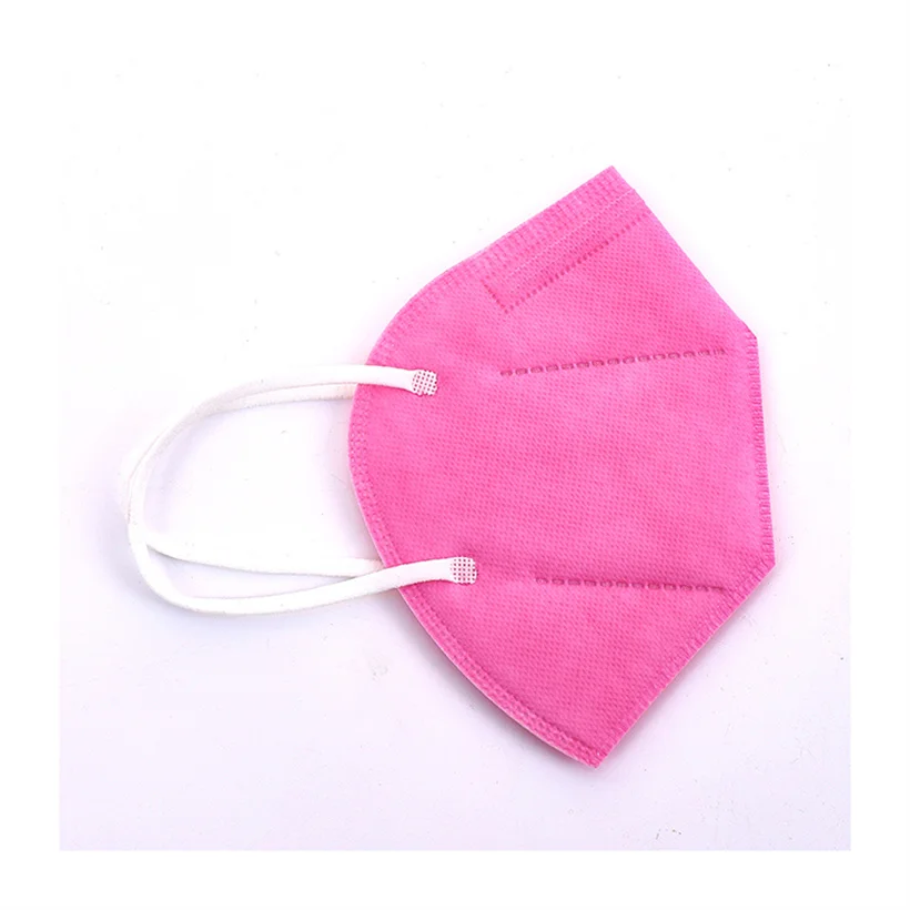 Новинка 2021, белая и черная детская маска для лица из нетканого материала с плоскими складками