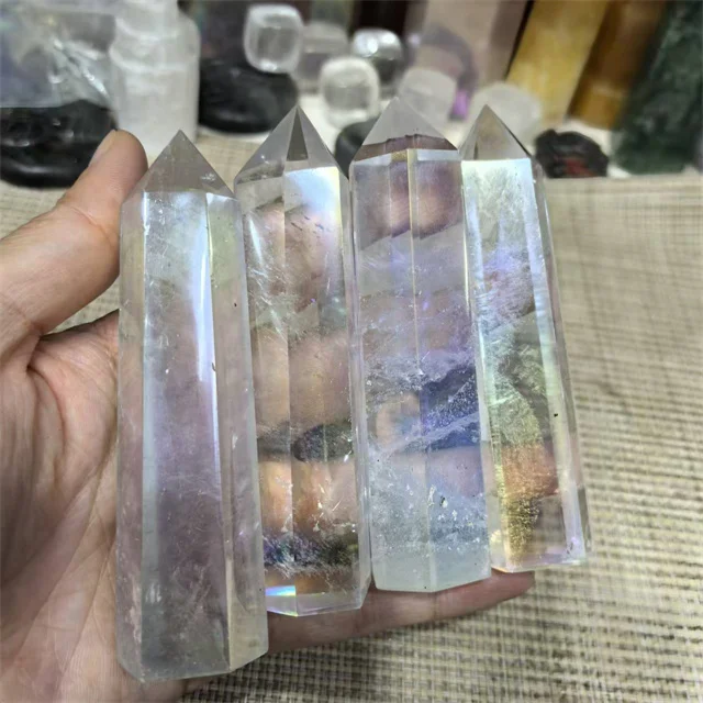 Premium point tower wholesale bulk spiritual products natur angel aura clear quartz crystal healing wands for Decor