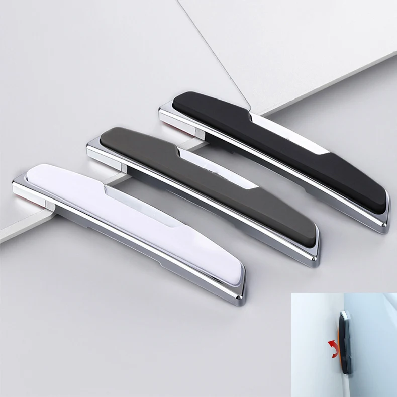 2 pcs per set black white red anti-scratch soft PVC car front rear corner bumper protective strip guard anti collision protector