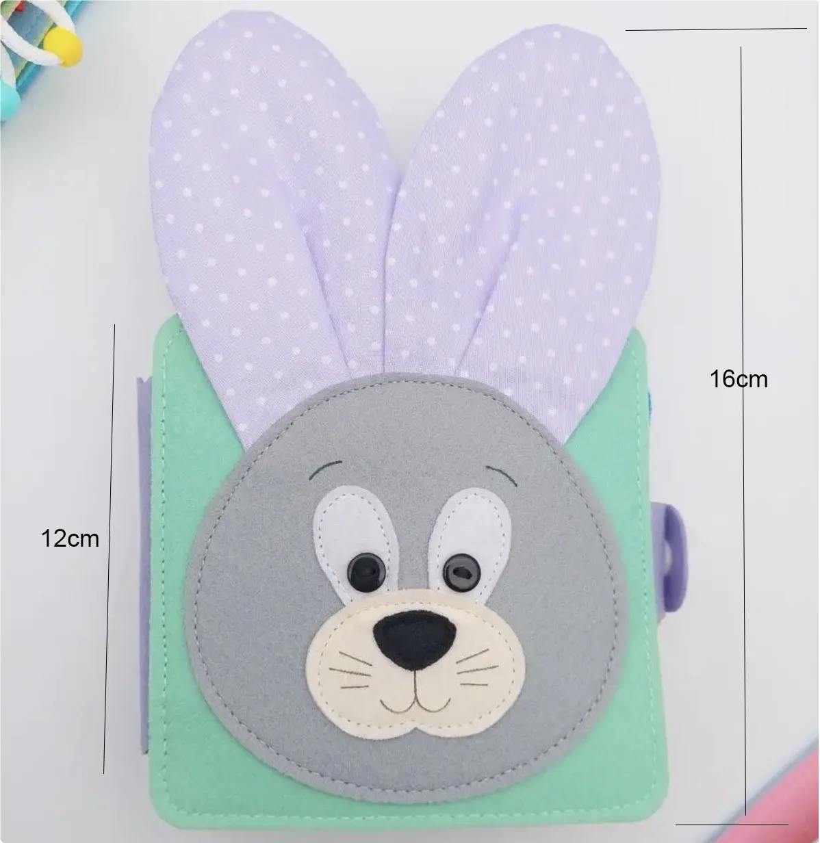 Baby First Soft Felt Activity Animal Cloth Book Toddler Visual Excitement Quiet Book Cartoon Rabbit Felt Busy Book Toy