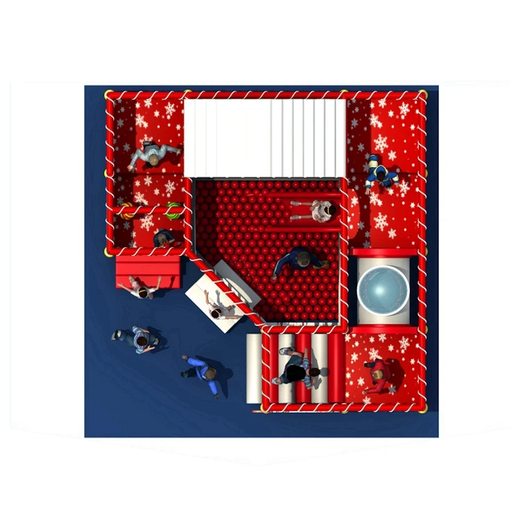 
Wholesale small scale Children Christmas Theme Park Indoor Paradise Playground 