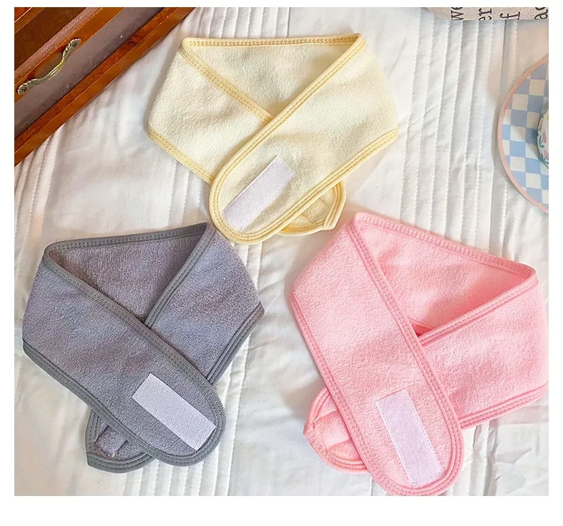 Head Bands Adjustable Wide Hairband Yoga Spa Bath Shower Makeup Wash Face Cosmetic Headband for Women Ladies Make up Accessories