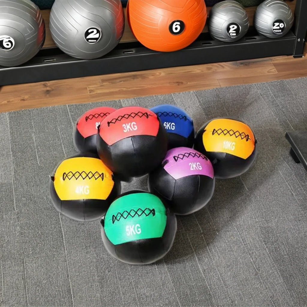Latest design indoor soft Gym Medicine Ball PU Wall Ball for Strength Training and Balance Exercise