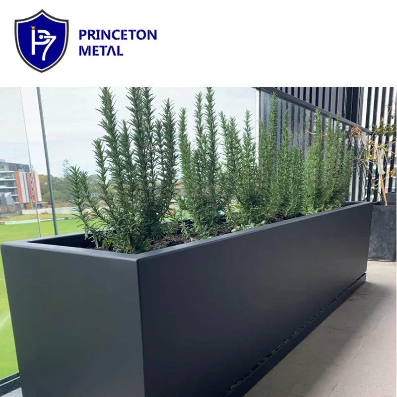 Princeton Metal Aluminum weathering resistant aluminum DIY Large size planter pot flower box factory