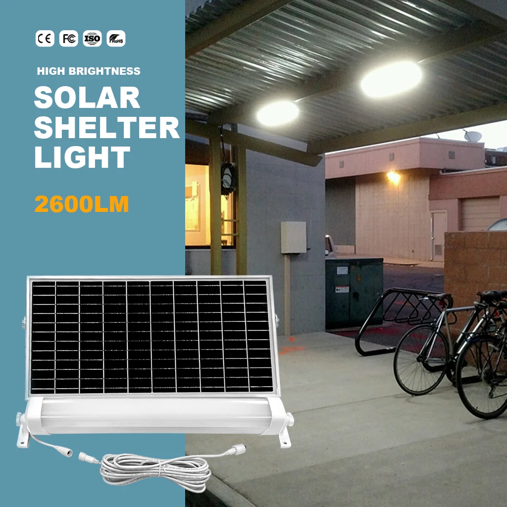 solar batten light carport  bus station yard led tube light outdoor Indoor IP65 Waterproof solar tube light kit