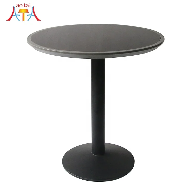 Factory wholesale modern Dark stain resistant round stylish dining table for home coffee shop