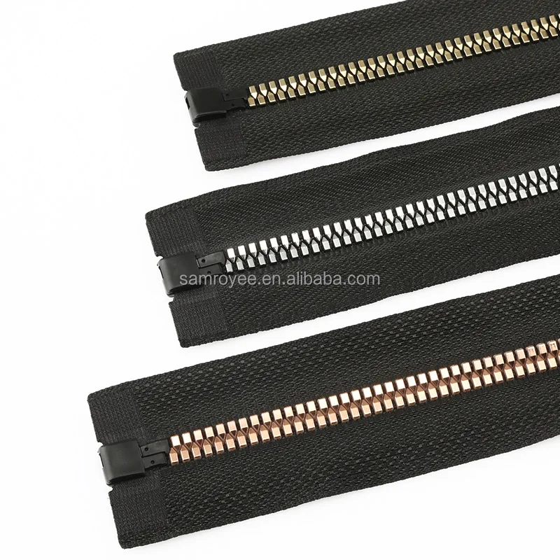 5# Close-End Custom Resin Pulled Corn Tooth Gold Plating Zippers For Garment Shoe Bags Jeans Zipper