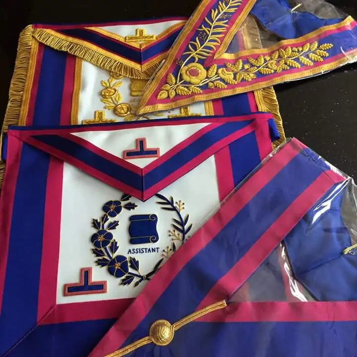 
2020 масонские вышитые американские фартуки из шкуры ягненка 