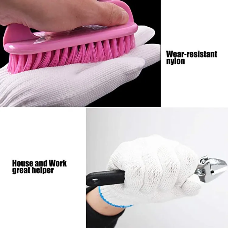 Labor protection products warm knitted 100% cotton gloves construction safety work cotton string gloves