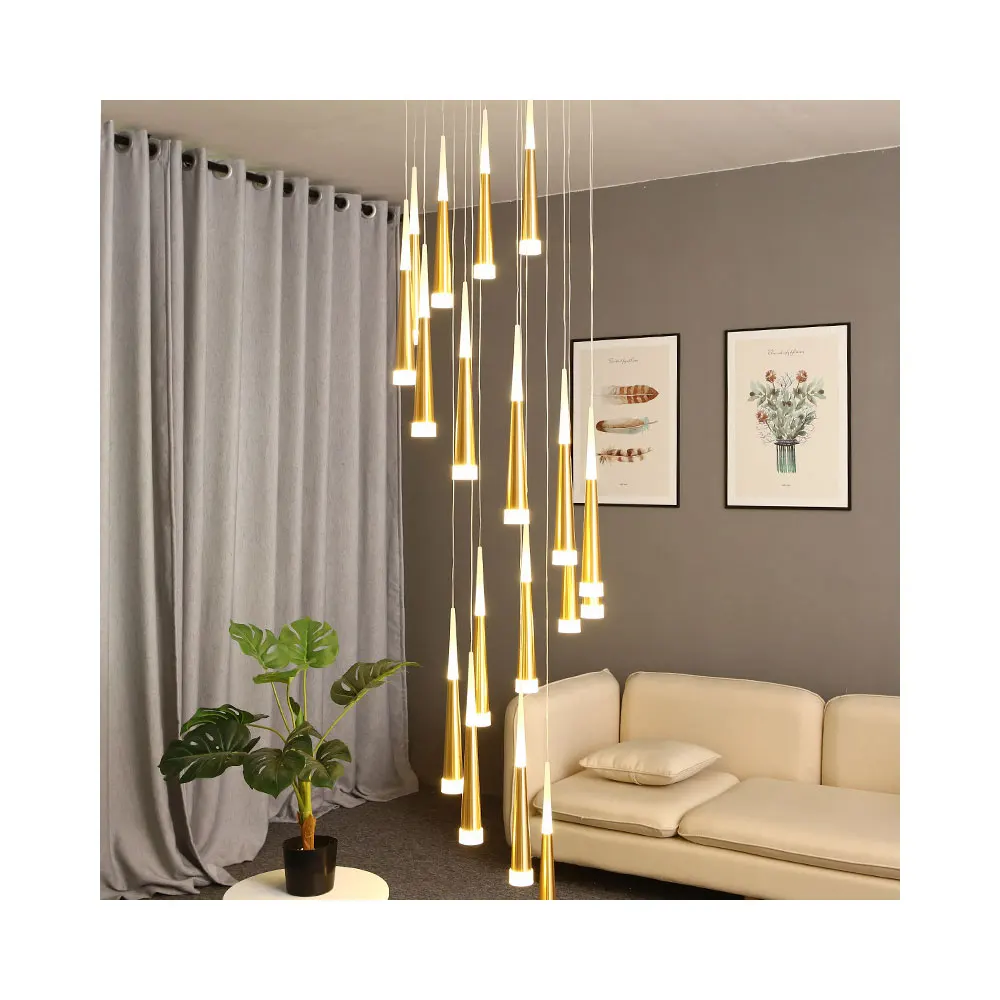 Creative Crystal Simplicity Light Luxury Bedroom Originality Chandelier Villa Duplex Hotel Hall Deluxe Crystal LED Pendant Light