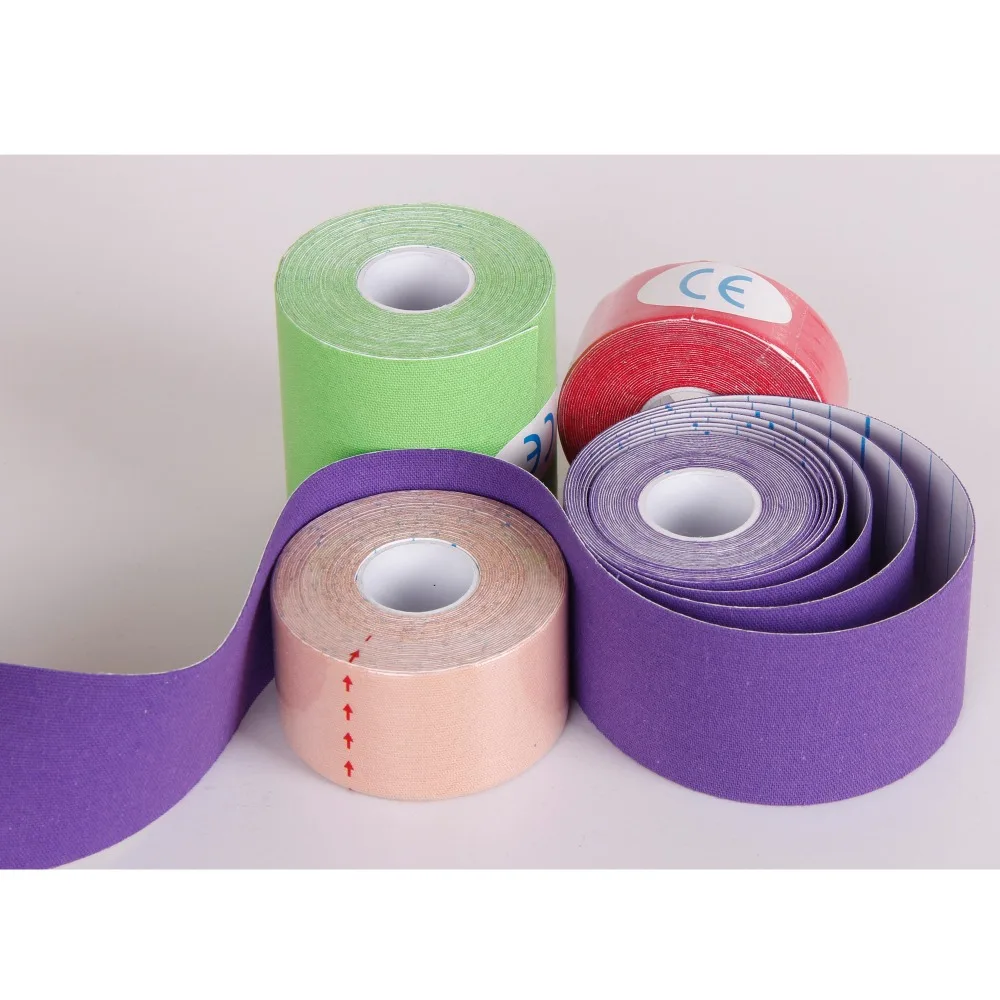 DL Health Care Product Hand Tear Colored Kinesiology Tape for Soft Tissues training / No Colored Bandage Scissors