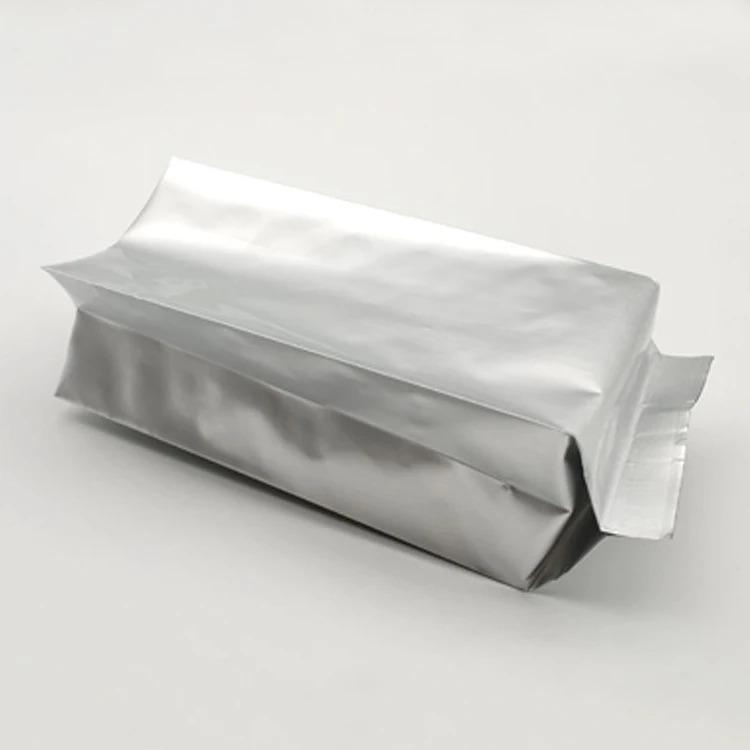 glossy foil side gusset pouch food packaging plastic bag