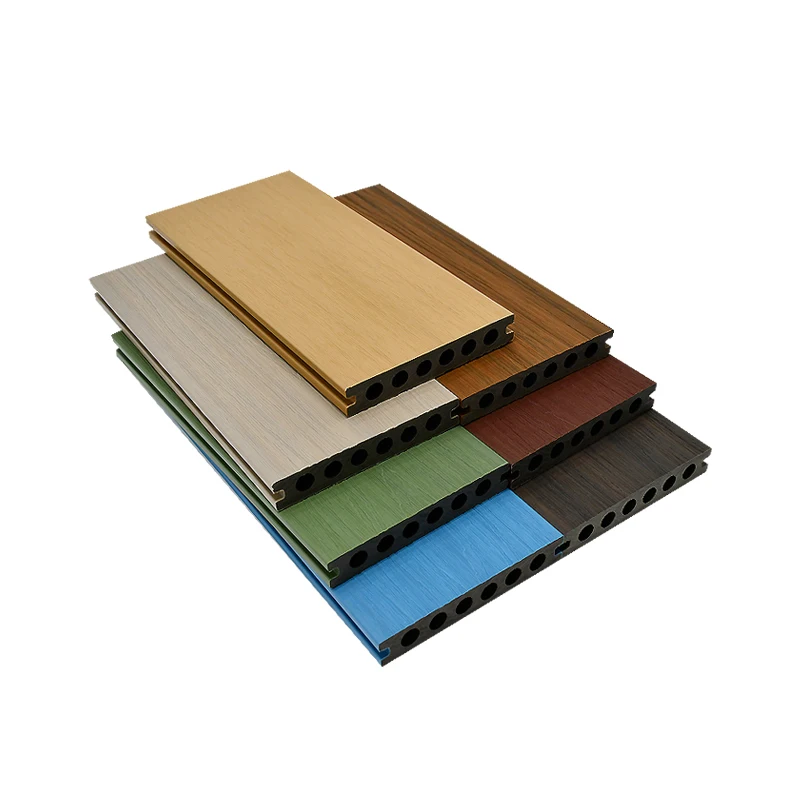 Manufacturer wood plastic composite decking waterproof Anti-UV Co-extruded wpc decking made in china