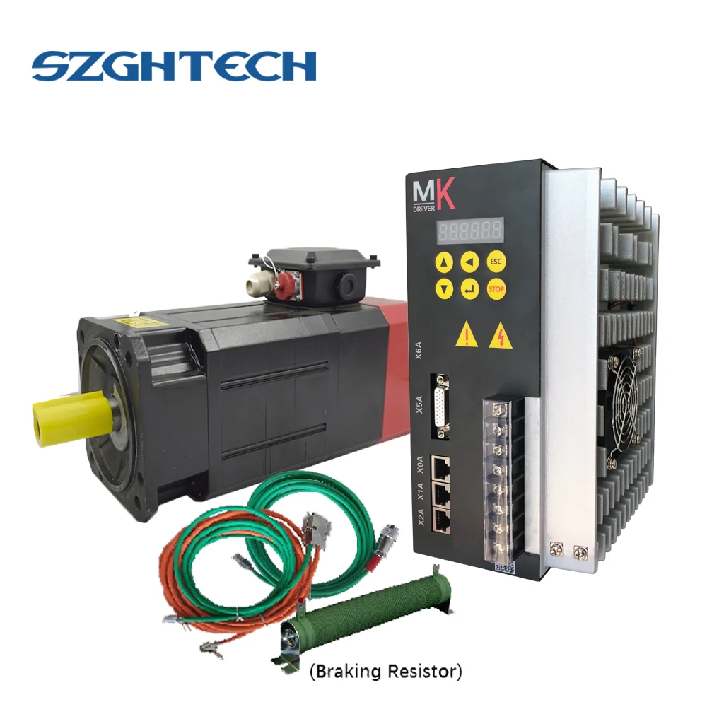 High quality performance high torque ac 2.2kw spindle servo motor