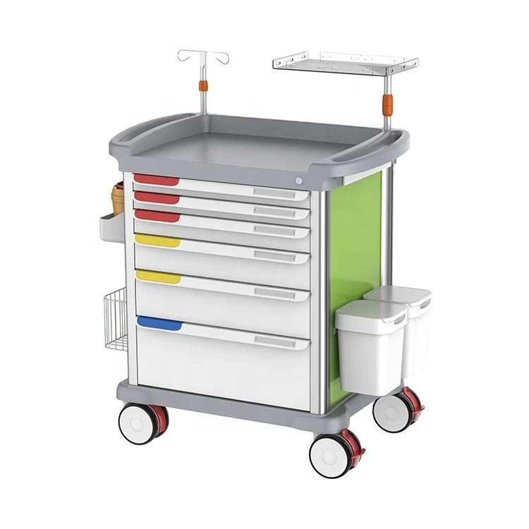 equipos medicos emergency & clinics apparatuses emergency trolley medical crash cart hospital supplies