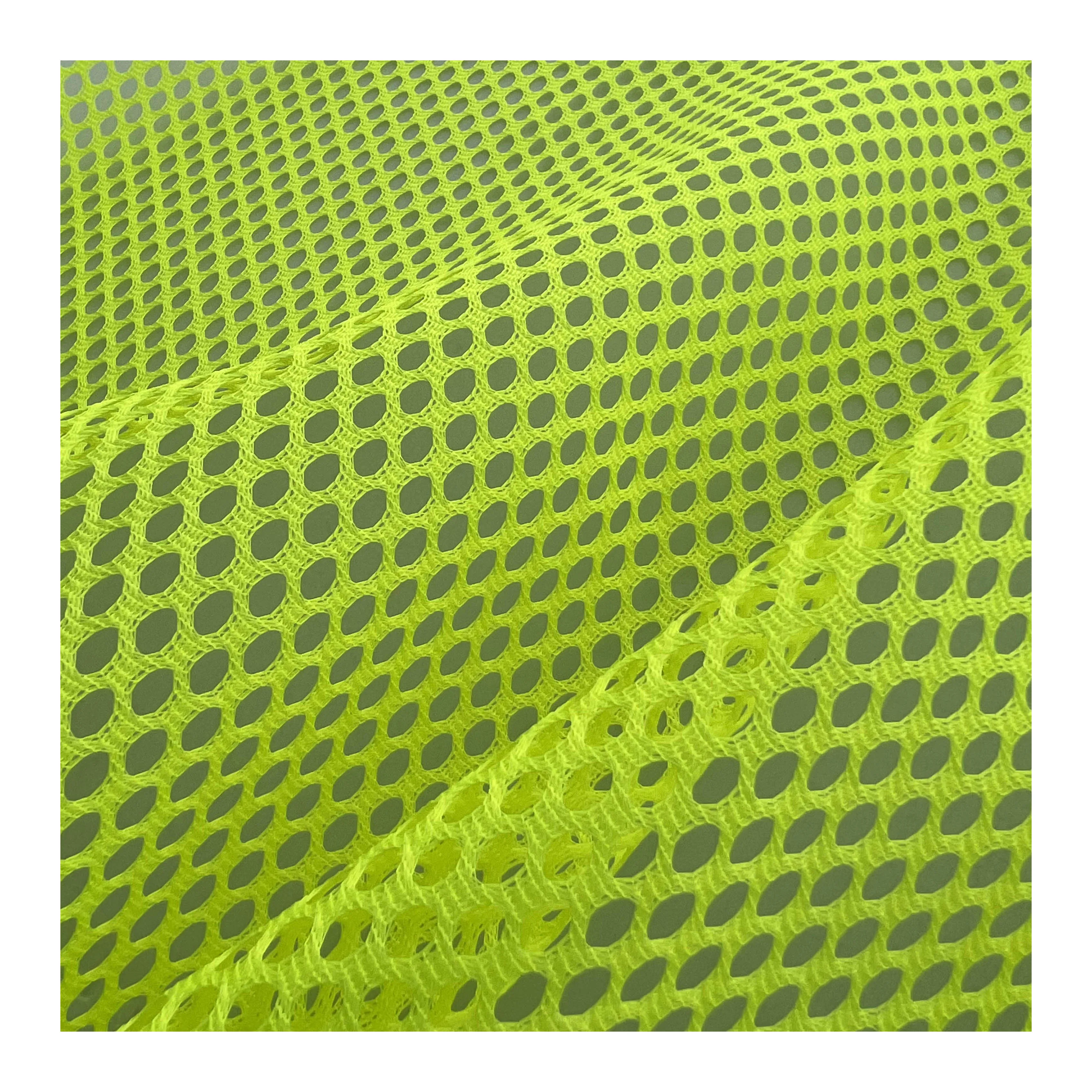 High Quality Fluorescent Dry Fit Safety Vest Coarser Knit 100% Polyester Mesh Fabric