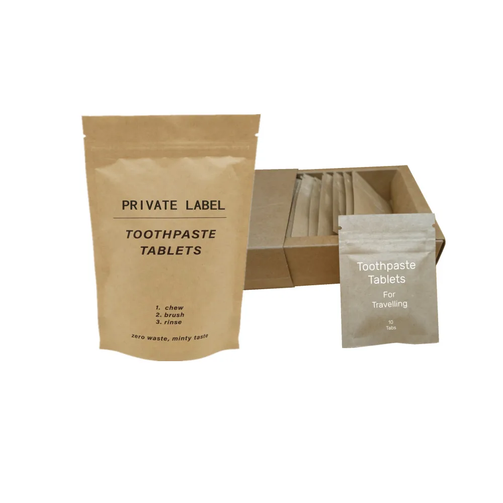 Solid Toothpaste pill teeth whiten Smoke Stains Bad Breath Travel portable toothpaste tablets