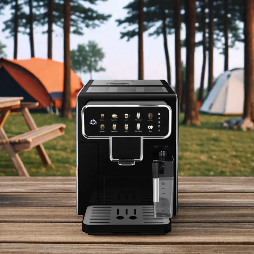 Electric Milk Frother Self cleaning One touch bean to cup Cappuccino Latte Home Office use Automatic Coffee Machine