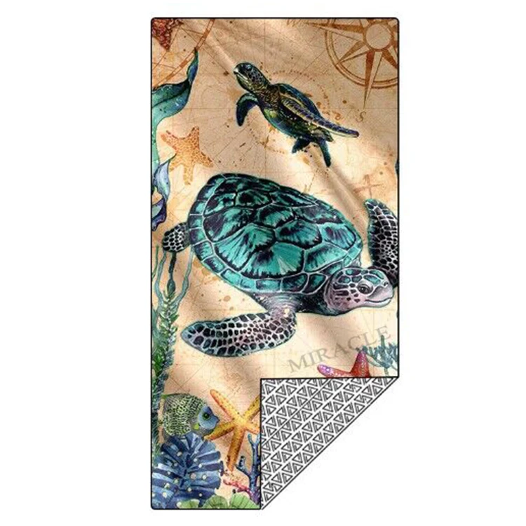 Organic Cotton/Microfiber Custom Beach Towels Easy to Care Machine Washed and Dried for Convenience After a Shower or