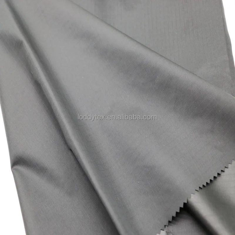 GRS 100%Recycled nylon 0.5 ripstop taffeta fabric with PU coated