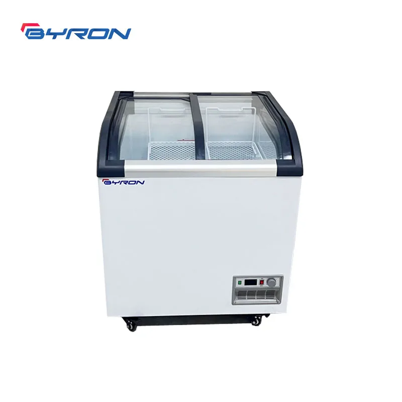 High Quality Durable Using Various Supermarket Shop Commercial Sliding Glass Door Ice Cream Refrigerator Display Freezer