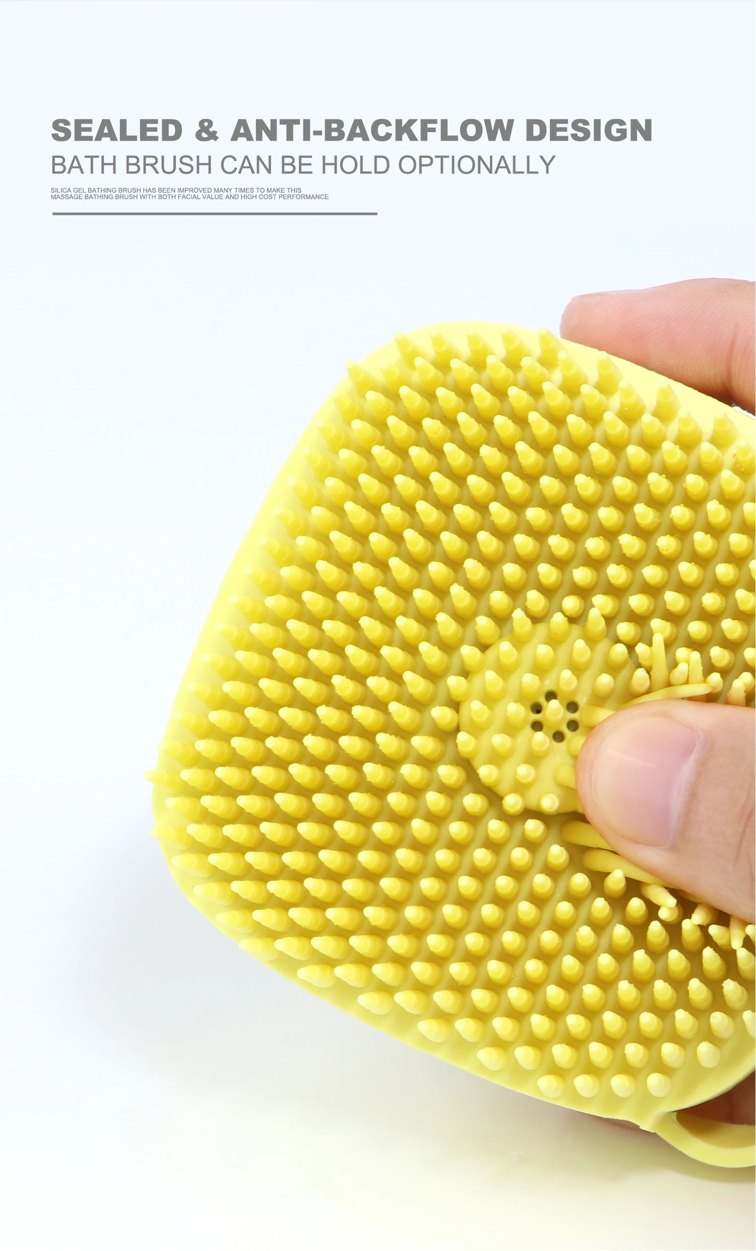 Top Selling 2020 New Product BPA Free Baby Silicone Shower Massage Soft Brush