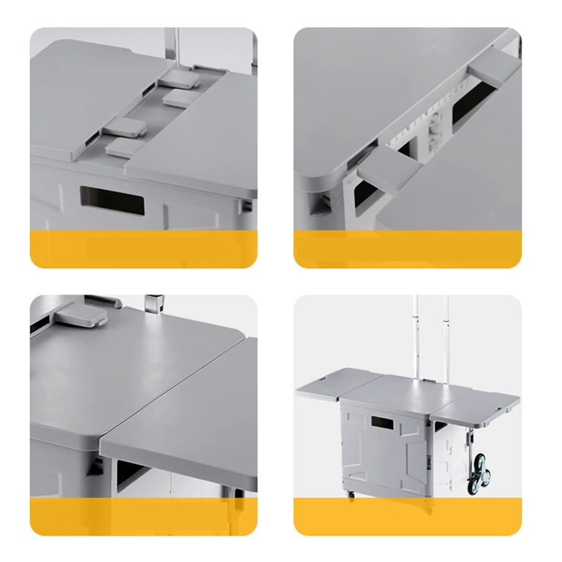 Factory Directly Wholesale Auto Durable Collapsible Plastic Folding Foldable Shopping Cart