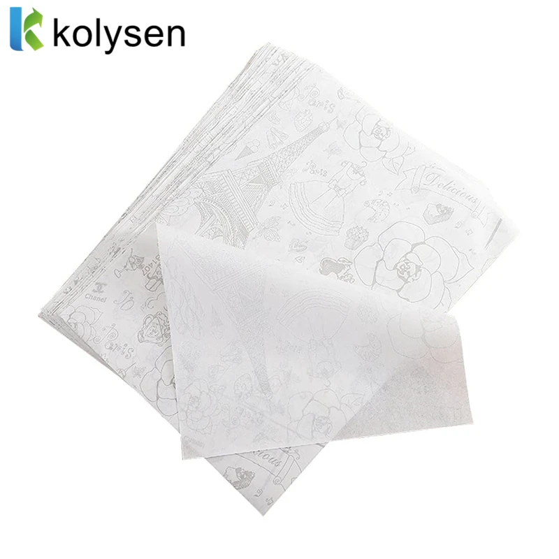 Printed Logo Food Sandwich Wrapper Burger Packaging Wax Paper Custom Shawarma Wrapping Paper