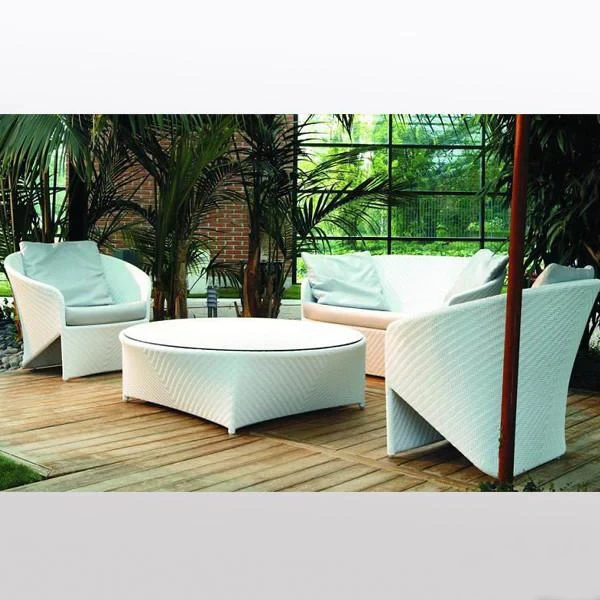 Outdoor wicker furniture 4 piece sofa sets garden poolside rattan couch