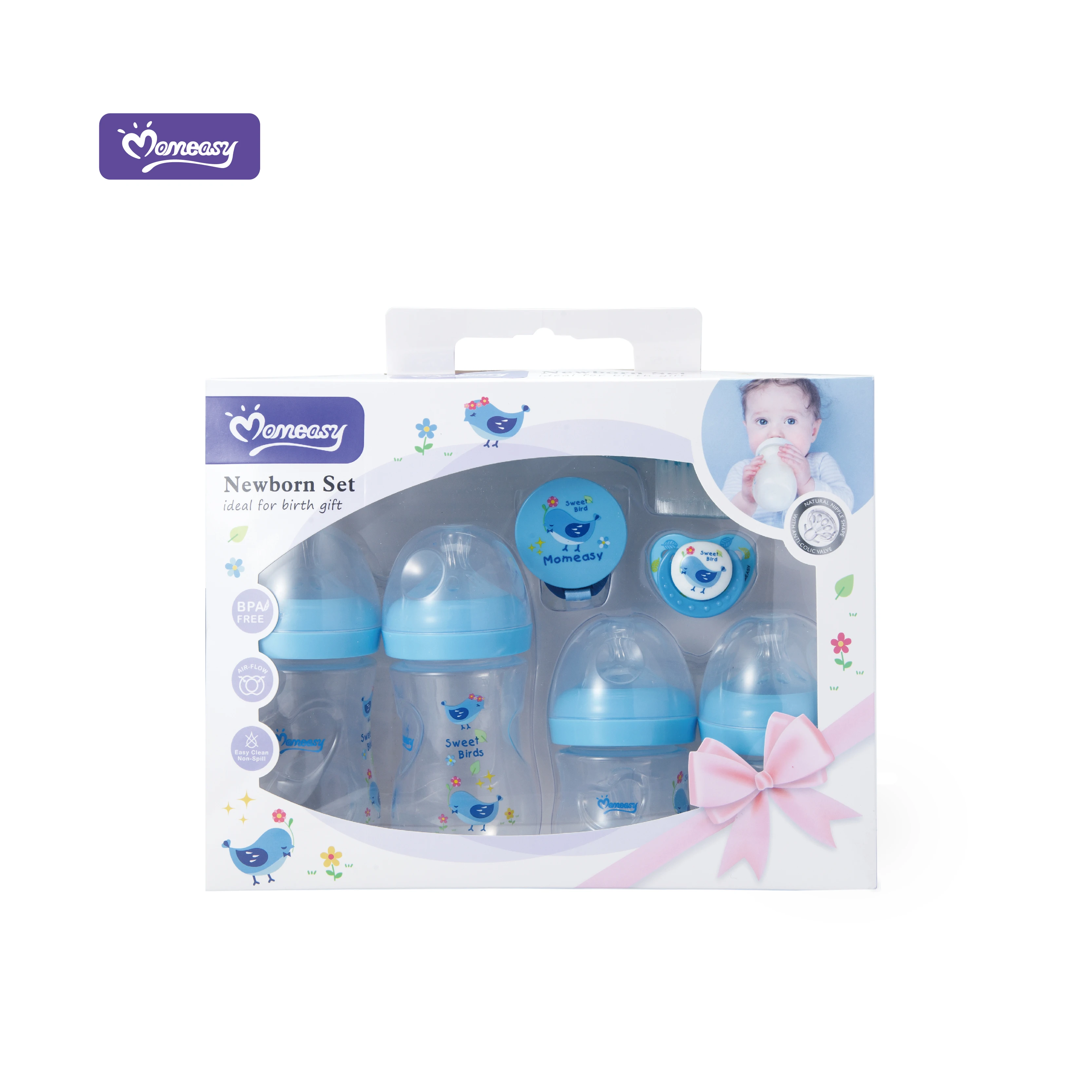 Бутылочка для кормления младенцев Momeasy набор новорожденных минимальный заказ одна коробка Прямая поставка с